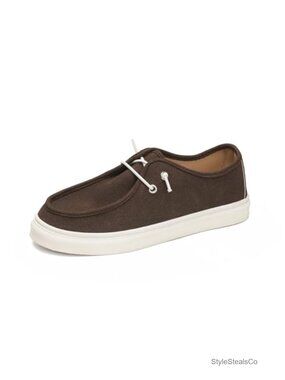 Lightweight Suede Loafers Comfortable Slip On Sneakers Moc Toe Boat Shoes